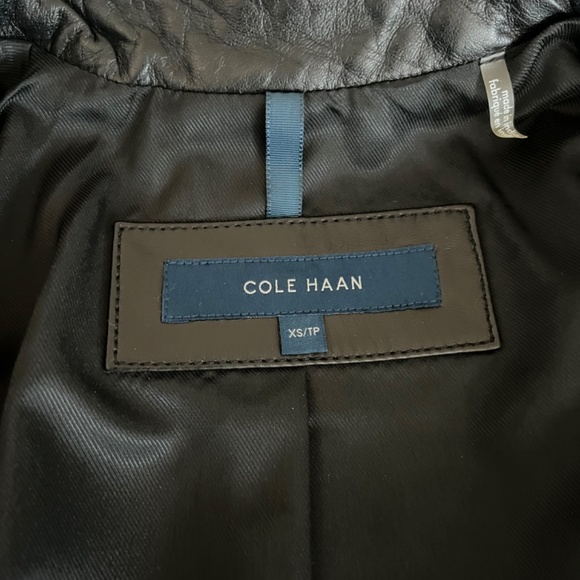 Cole Hahn Leather Zip Jacket - NWT  Size XS - Picture 5 of 7